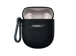 Funda de carga inalámbrica para auriculares modelos QuietComfort color negro abierta