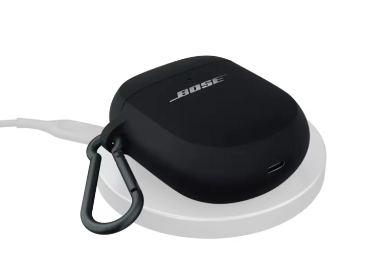 Funda de carga inalámbrica para auriculares modelos QuietComfort color negro con base de carga